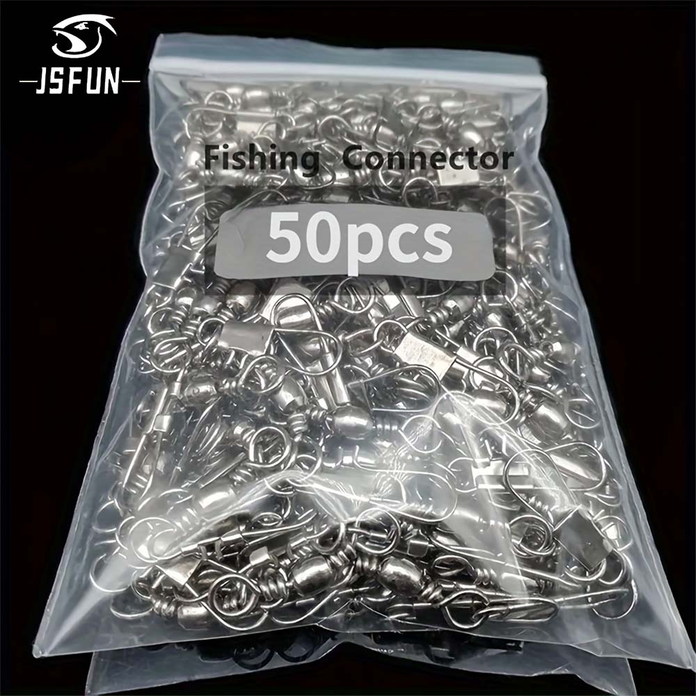 Fishing Lure Accessories - JSFUN 50 Buah Konektor Pancing Putar